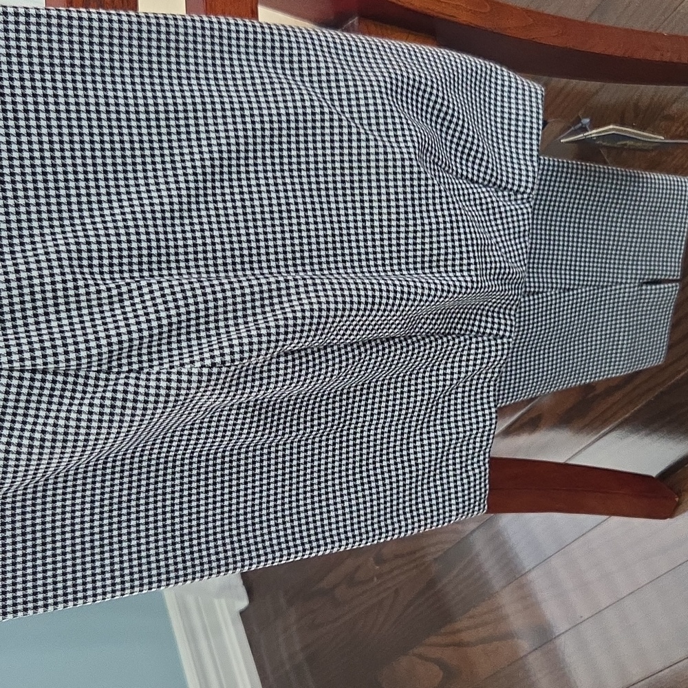 POLO RALPH LAUREN Houndstooth Elasticized Waist Pants Side Slits